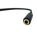 3.5mm TRRS Female to Dual 3.5mm Male Y Splitter Cable for Headset Microphone Audio Sound Conversion Gold Plated Connector for PC and Laptop. 