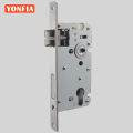 YONFIA 7250 Mute Stainless Steel Plate Silent Mortise Lock Body Anti Fingerprint Door Latch For Interior Door Handles. 
