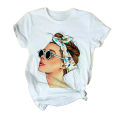 Pop Art Sketch Aesthetic Cotton Half Sleeves O Neck T Shirt For Women/T-Shirt For Girls. 