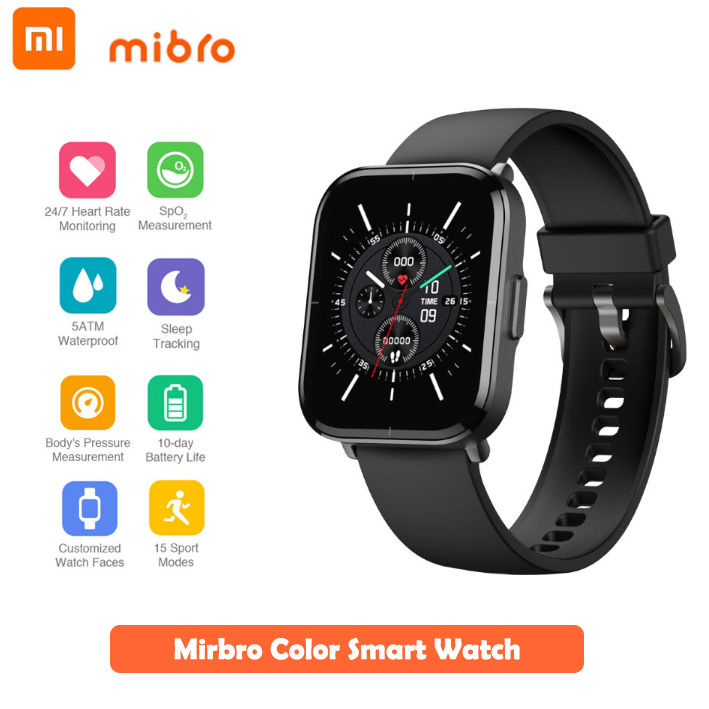 2021 Xiaomi Mibro Color Smartwatch 1.57 inch 5ATM Waterproof Fashion SpO2 Smart Watch For Boys Girls Global Version