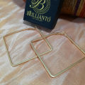 Square Earrings For Girls and Women Golden and Silver drop Simple Stylish New Design Korean Low price. 