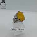 Yellow Aqeeq Ring For Men  Zard Aqeeq Stone Ring  Natural Yellow Agate. 