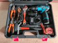 Imported Brand 2 Battery + Drill Machine Variable Speed Controller Drill Machine Hammer Drill Machine Hilti Drill Machine Impact Drill Machine Two Way Rotation Screw Driver Drill Machine Screwdriver Drill Machine Toolkit Power Tools Kit Drill. 