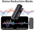 J11 Wireless Lavalier Microphone with Noise Reduction for iPhone & Android, Type C, Charging Case (Single Mic). 