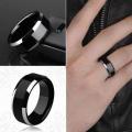 Black Titanium Ring Man For Boys - Never Fade Never Scratch. 