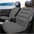 Universal Front Car Seat Cushion with Straps – Soft Velvet Fabric for Extra Comfort (21 x 43 Inches). 