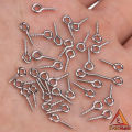 Metal Screw Pins Hooks Small Hoop Pegs for Resin Keychain Crafts - Mini Eye Pins Screw Clasps Hooks for Making DIY Jewelry Accessories. 