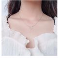 New Delicate Full Crystal Round Circlu Pendant & Necklace Ins Girl. 
