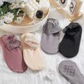 (3 Pair) 100% High Quality Anti-Slip Lace Ladies  Socks With Warm Soft Plush Ladies Socks For Winter  Fleece Socks For Girls  Floor Sleeps Socks for Women Cold Proof Ladies Socks For Winter Best Slipper Type Socks For Girls. 