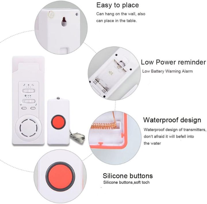 Wireless%20Caregiver%20Smart%20Personal%20Pager%20System%20Emergency%20Care%20Alarm%20Call%20Button%20Doorbell%20Nurse%20Alert%20System%20-500+ft%20Operating%20Range%20(2%20in%201)%20-%20Image%204