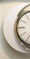 FANCY AND ELEGANT TRANSPARENT GLASS WALL CLOCK ALONG WITH SIDE MOON SHAPE WITH STYLISH LONG PENDULUM  ATTRACTIVE WALL CLOCK STYLISH DESIGN SMOOTH MACHINE WALL CLOCK HANGING WALL CLOCK HOME DECORATION PERFECT FOR YOUR MODERN LIVING ROOM. 