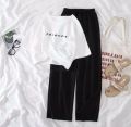 Summer Crop Top T-Shirt and Flapper Trouser Set for Women, Free Size. 