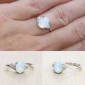 Exquisite Opal Alloy Ring Women Bride Wedding Engagement Jewelry. 