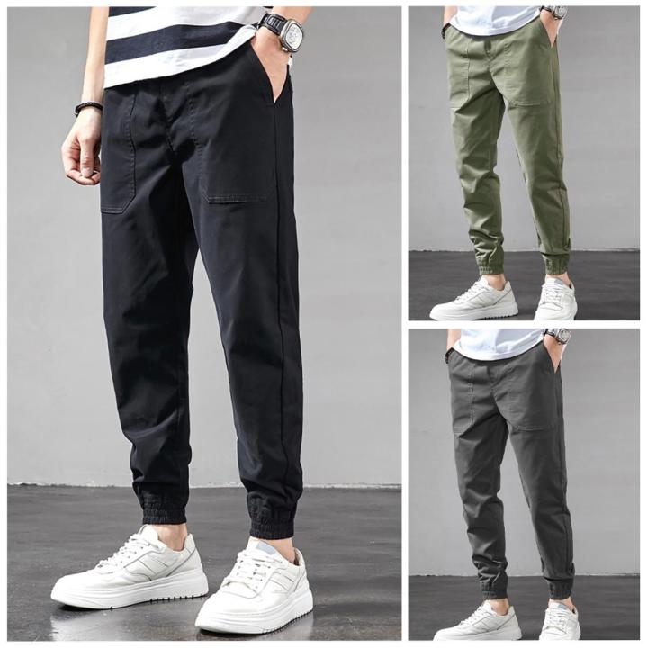 Men's Khaki Jogger Pants Dynamic Youthful Style