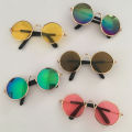 Dog Puppy Cats Fashion Cool Glasses Round Sunglasses Eyewear Pet Photo Props. 
