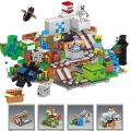 6IN1 My World Minecraft Large Lego Set Building Blocks Towns and Villages Field Cave Trap Toys Birthday Gift for Kids. 