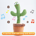 Dancing Cactus Stuffed Toy with Music Dance Birthday Party Decoration Plush fidget Toys for Boys and Kids Dolls Valentines Gift Ideas Girl Birthday Gifts. 