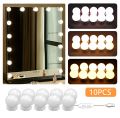 Vanity Lights For Mirror, Hollywood Style Vanity Lights With 10 Dimmable Bulbs, Adjustable Color White, Off White & Yellow  & Brightness, USB Cable, Mirror Lights Stick on for Makeup Table Dressing Room. 