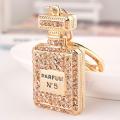 Lovely Perfume Fragrance Bottle Charm Pendent Rhinestone Purse Bag Keychain Gifts. 