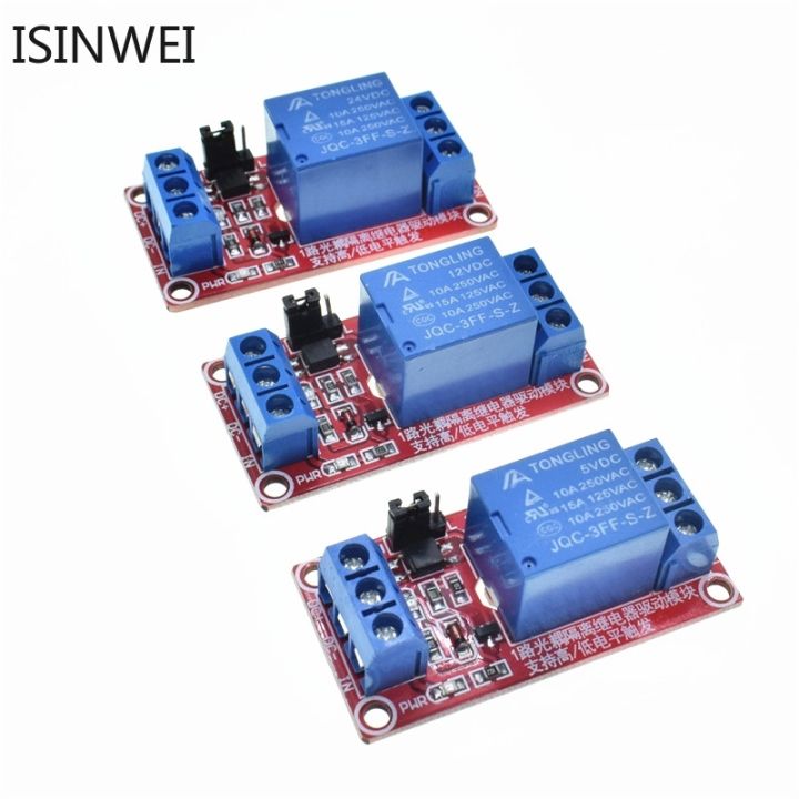 One 1 Channel 5V/12V/24V Relay Module With Optocoupler High/Low level ...