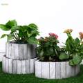 Garden Planter Wooden Flower Planter Pot Flowerpot Wooden Flower Pot Vintage Style Plant Pot for Garden Home Tabletop Indoor Outdoor Balcony. 