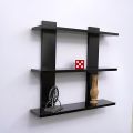 Elegant Wall-Mounted Bookshelf with 3-Tier Design, New, Matte Finish for Living Room Decor. 
