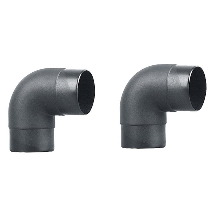 Inscrip 2-Piece L-Shape Air Duct Elbow For Diesel Heaters - 75mm, Black Plastic, For Webasto/Eberspaecher