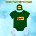 FULL SET 3 in 1 Baby Milestone Onesie Romper Fastfood Theme Jollibee Mcdo Mang Inasal Pizza Hut. 