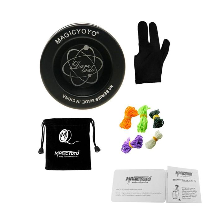MAGICYOYO N8 Unresponsive Yoyo Alloy Aluminum Yo Yo + 5 Strings + Glove+Yoyo Bag