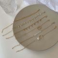 Super 6Pcs/set Boho Bracelet Set Women Tassels Leaves Circular Chains Bangle Jewelry. 