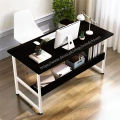 Gaming Table, Laptop Table, Computer Table, Study Table, PC Table, Table with Shelving for Storage, H-Shape Table, Office Table, Workstation Table, Portable Durable Moveable with 18 gauge iron rods and Powder coating. 