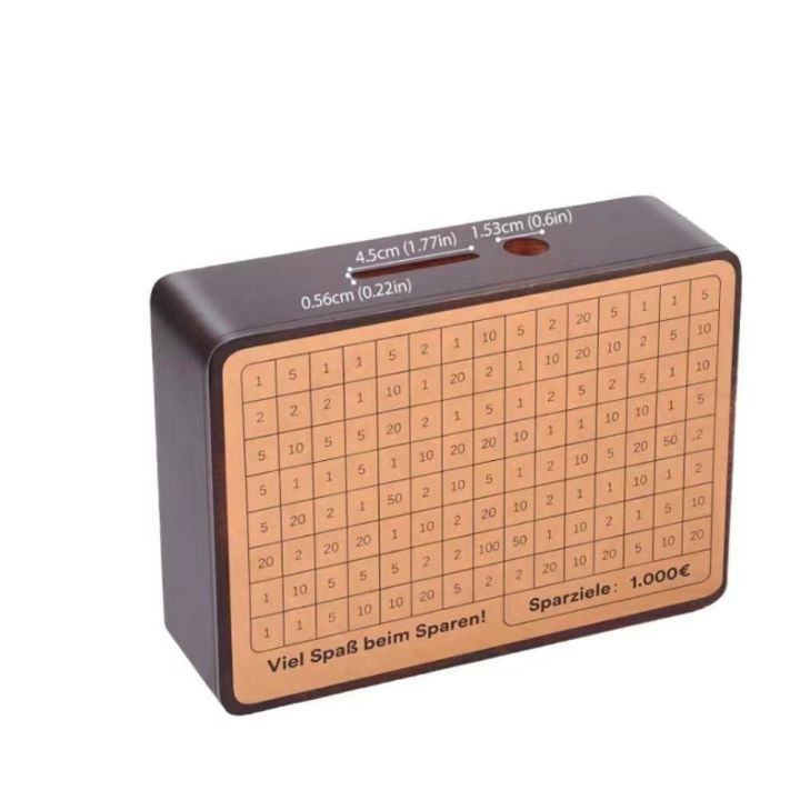 New Wooden Money Saving Box Handmade Crafts Cash Vault with Saving Money Goals Counter Reusable Piggy Bank Helps The Habit of Saving