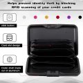 Aluminum Wallet Credit Cards Holder Multi Slim RFID Blocking ID Credit Card Case Protector Metal Card Holder for Men Women (Black, Red, Purple, Rose, Silver, Gold). 