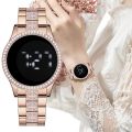 Fopul Mall Women Quartz Watch Fashion Ladies Watches Full Diamond Touch Screen LED Digital Wristwatch. 