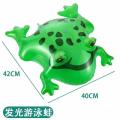 New inflatable thick eyes glowing pink yellow green mixed toy cute elastic swimming frog. 
