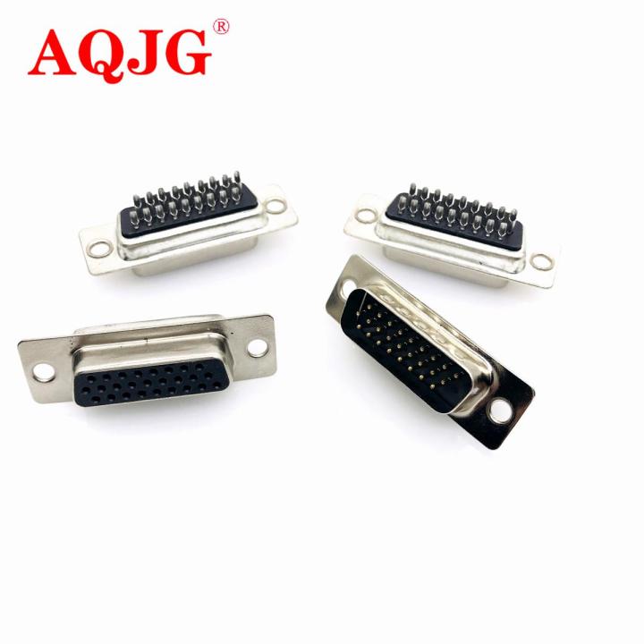 【All Of Me】DB26 3Rows Black Parallel Port 26Pin D Sub Male Female 26 Wire Solder Connector Socket VGA Adapter female