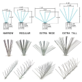 Bird Spikes for Pigeons Small Birds Cat, 1 Feet Anti Bird Spikes Stainless Steel Bird Deterrent Spikes 10 Strips. 