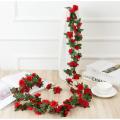 5 Fet Fashion Home Decor Green Leaves Colorful Artificial Rose Hanging Garland Silk Flowers. 