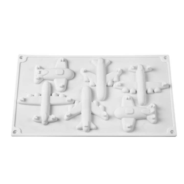 Airplane Shape Silicone Fondant & Chocolate Mold 6 Cavity