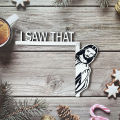 Funny Jesus Door Frame Decoration Creative Wood I Saw That Sign Celebrate Festival Wall Sticker Front Door Corner Paste Ornament. 