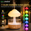 MAZ PREMIUM Cloud Rain Humidifier with 7 Color LED Lights – USB Essential Oil Aroma Diffuser, Rain Cloud Night Light, Waterfall Mist Air Humidifier for Bedroom, Office & Home Decor. 