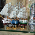 Wood Sailing Boats Ship Model Wooden Craft Sailor Handcrafted Boat Home Decoration. 