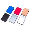 Blue Slim Men's Aluminum + Plastic RFID Card Wallet Thin Pop Up ID RFID Card Holder For Man Metal Card Case For Women Female. 