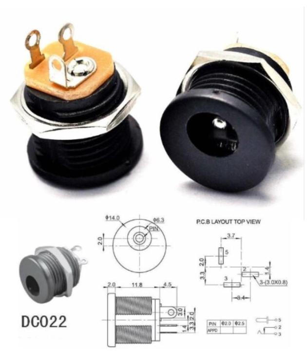 5pcs DC-022 DC Power Jack 5.5x2.1mm Socket connector
