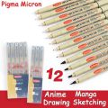 Sakura Pigma Micron Drawing Pens Ar Markers Fineliner Hook Line Needle Pen for Anime Manga Sketch Drawing Sketching Technical. 