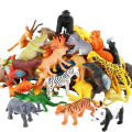 Complete pack High Quality Rubber Wild Animal Zoo Set with tree and track Toys For Kids & Boys. 