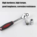 12pcs 1/4 Inch Ratchet Socket Wrench Set Drive Socket Set 10 Sockets 2 Way Quick Released Ratchet Handle And Extension Bar. 