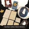 CHK 3mm Alphabet Letters Numbers Chunky Glitter Epoxy Resin Decorative Stickers. 