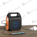 KTS 1837 Rechargeable Bluetooth Speaker with Solar Panel, Extra Bulb, Dual Light, Power Bank, and Memory Card Support – Premium Box Packing. 