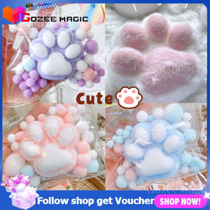 Plush Cat Paw Slow Rebound Toy Cute Squeeze Release Decompression
